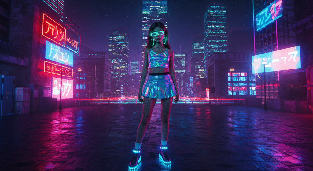 Captures the futuristic essence of Y3K fashion and hooks the reader instantly.