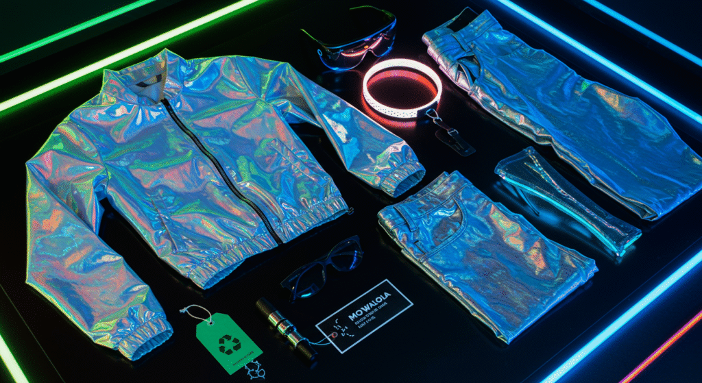 Visually defines the Y3K aesthetic with a focus on textures and tech-inspired materials.