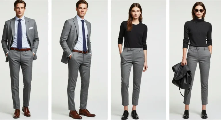 what color shirt goes with grey pants