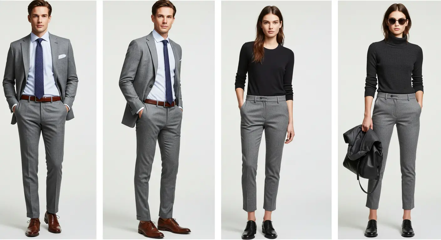 what color shirt goes with grey pants