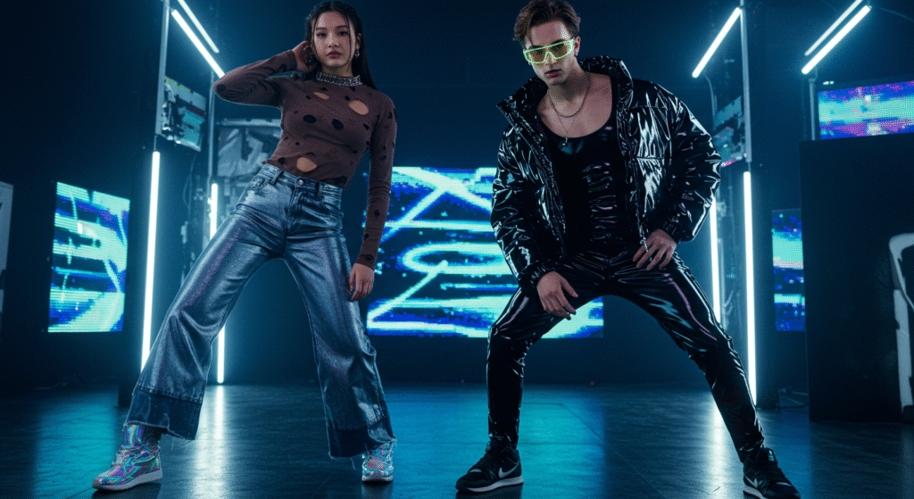 Showcases K-pop’s influence on Y3K fashion and inspires readers with a trendy, wearable look.