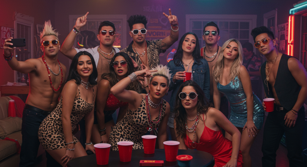  Jersey Shore Theme Party Group Shot