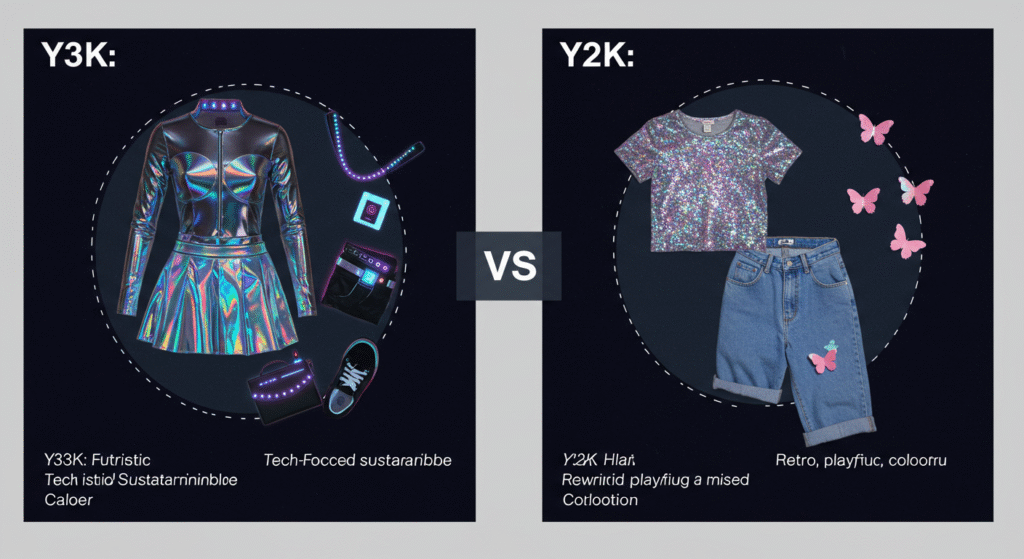 Provides a scannable, shareable visual to clarify the differences between Y3K and Y2K for readers and search engines.